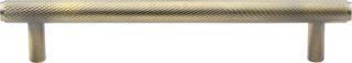 V4458 128-AT Heritage Brass Cabinet Pull Complete Knurl Design 128mm ctc Antique Brass Finish