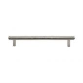 V4458 128-PNF Heritage Brass Cabinet Pull Complete Knurl Design 128mm ctc Polished Nickel Finish