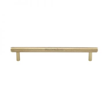 Click Here To Enlarge This Photo Of V4458 160-PB Heritage Brass Cabinet Pull Complete Knurl Design 160mm ctc Polished Brass Finish