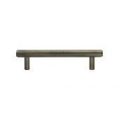 V4458 96-AT Heritage Brass Cabinet Pull Complete Knurl Design 96mm ctc Antique Brass Finish