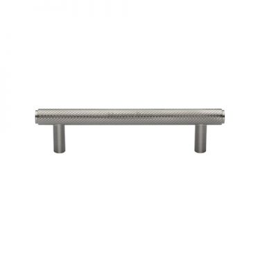 Click Here To Enlarge This Photo Of V4458 96-SN Heritage Brass Cabinet Pull Complete Knurl Design 96mm ctc Satin Nickel Finish