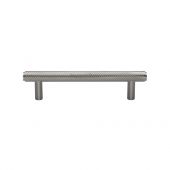 V4458 96-SN Heritage Brass Cabinet Pull Complete Knurl Design 96mm ctc Satin Nickel Finish
