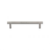 V4461 128-SN Heritage Brass Cabinet Pull Partial Knurl Design 128mm ctc Satin Nickel Finish