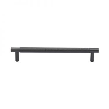 Click Here To Enlarge This Photo Of V4461 160-MB Heritage Brass Cabinet Pull Partial Knurl Design 160mm ctc Matt Bronze Finish