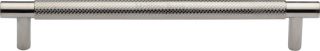 V4461 160-PNF Heritage Brass Cabinet Pull Partial Knurl Design 160mm ctc Polished Nickel Finish