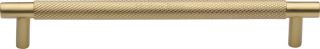 V4461 160-SB Heritage Brass Cabinet Pull Partial Knurl Design 160mm ctc Satin Brass Finish