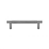 V4461 96-PNF Heritage Brass Cabinet Pull Partial Knurl Design 96mm ctc Polished Nickel Finish