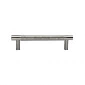 V4461 96-SN Heritage Brass Cabinet Pull Partial Knurl Design 96mm ctc Satin Nickel Finish