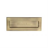 V850 254.101-AT Heritage Brass Letterplate 10" x 4" Antique Brass Finish