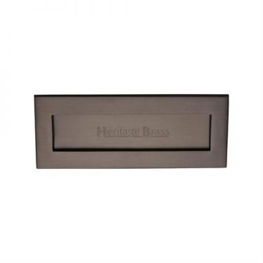 Click Here To Enlarge This Photo Of V850 254.101-MB Heritage Brass Letterplate 10" x 4" Matt Bronze Finish