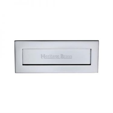 Click Here To Enlarge This Photo Of V850 254.101-PC Heritage Brass Letterplate 10" x 4" Polished Chrome Finish