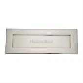 V850 254.101-PN Heritage Brass Letterplate 10" x 4" Polished Nickel Finish