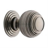 V973 38-PNF Heritage Brass Cabinet Knob Reeded Design 38mm Polished Nickel Finish