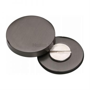 Click Here To Enlarge This Photo Of COV-12-MB Heritage Brass Bolt Cover To Conceal Metal Fasteners Matt Bronze Finish