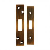 FSF5007AB Carlisle Brass Eurospec Easi-T Antique Brass Forend Strike & Fixing Pack to Suit Architectural Deadlocks &lpar;EDS&sol;LDS&rpar;