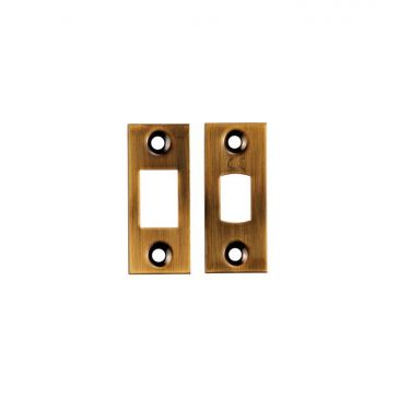 Click Here To Enlarge This Photo Of FSF5010AB Carlisle Brass Eurospec Easi-T Antique Brass Forend Strike & Fixing Pack to Suit Heavy Duty Tubular Deadbolts &lpar;TLD&rpar;
