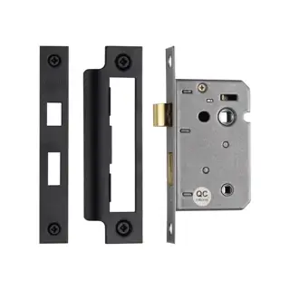 YKBL2N-BLK M.Marcus York Bathroom Lock 2 ½" Matt Black