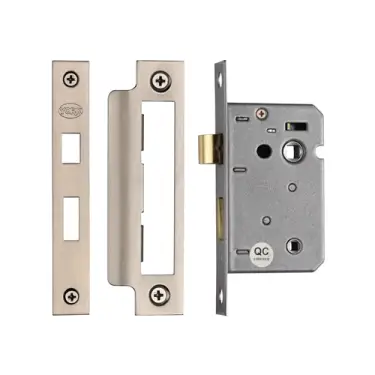 Click Here To Enlarge This Photo Of YKBL2N-SN&SC M.Marcus York Bathroom Lock 2 ½" Satin Nickel/Satin Chrome