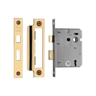 YKSL33N-PB M.Marcus York 3 Lever Sashlock 3" Polished Brass Finish