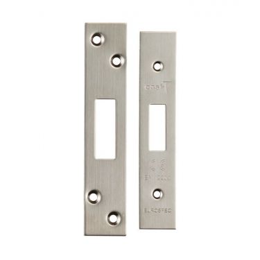 Click Here To Enlarge This Photo Of FSF5007SSS Carlisle Brass Eurospec Easi-T Satin Stainless Steel Forend Strike & Fixing Pack to Suit Architectural Deadlocks &lpar;EDS&sol;LDS&rpar;