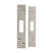 FSF5007SSS Carlisle Brass Eurospec Easi-T Satin Stainless Steel Forend Strike & Fixing Pack to Suit Architectural Deadlocks &lpar;EDS&sol;LDS&rpar;