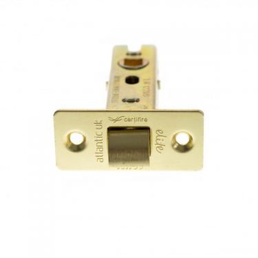 Click Here To Enlarge This Photo Of Atlantic - ALCE3PB Fire Rated CE Bolt Through Tubular Mortice Latch 3" - Polished Brass