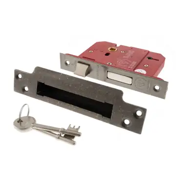 Click Here To Enlarge This Photo Of Atlantic - ALKSASH5LK3DS British Standard 5 Lever Key Sashlock 3" - Distressed Silver