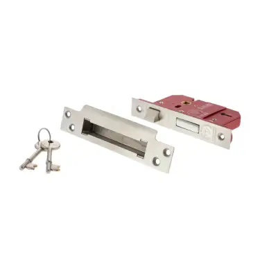 Click Here To Enlarge This Photo Of Atlantic - ALKSASH5LK3SC British Standard 5 Lever Key Sashlock 3" - Satin Chrome