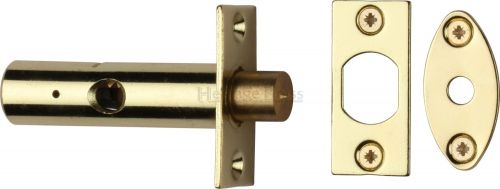 Click Here To Enlarge This Photo Of RB7-PB Heritage Brass Rack Bolt without Turn Polished Brass Finish