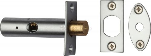 Click Here To Enlarge This Photo Of RB7-SC Heritage Brass Rack Bolt without Turn Satin Chrome Finish