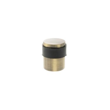 Click Here To Enlarge This Photo Of Atlantic - ADSCPAB Cylinder Premium Floor Mounted Door Stop - Antique Brass