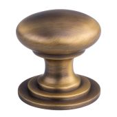 M47BAB - Carlisle Brass Fingertip Design Victorian Knob 32mm Antique Brass