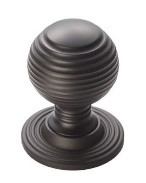 Click Here To Enlarge This Photo Of M1005MB - Carlisle Brass Fingertip Design Queen Anne Knob 35mm Matt Black