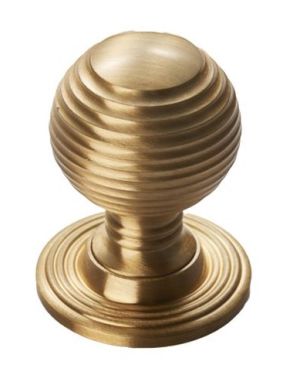 Click Here To Enlarge This Photo Of M1005SB - Carlisle Brass Fingertip Design Queen Anne Knob 35mm Satin Brass