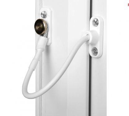 Click Here To Enlarge This Photo Of JACKLOC Perma Permanent Swivel/Stud Window Restrictor White