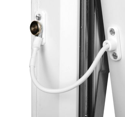Click Here To Enlarge This Photo Of JACKLOC Perma Permanent Swivel/Stud Window Restrictor White