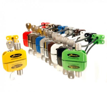 Click Here To Enlarge This Photo Of JACKLOC Pro-5 Lockable Cable Window Lock Brass