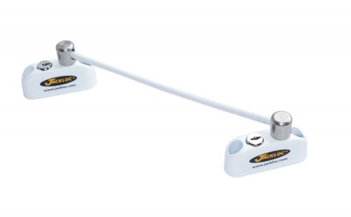 Click Here To Enlarge This Photo Of JACKLOC Pro-5 Duo Lockable Double Bullet Window Restrictor White