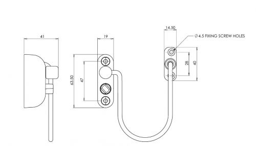 Click Here To Enlarge This Photo Of JACKLOC Pro-Twist Push & Turn Cable Window Lock Brown