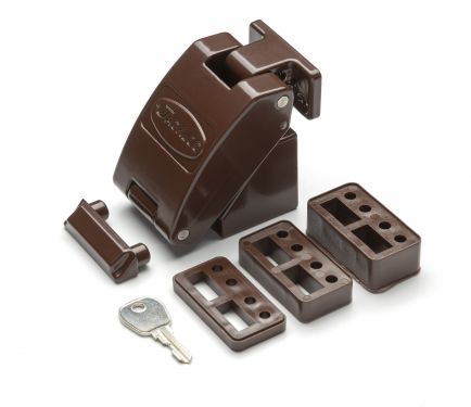 Click Here To Enlarge This Photo Of JACKLOC Titan Robust Folding Window Restrictor Brown