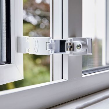 Click Here To Enlarge This Photo Of JACKLOC Titan Robust Folding Window Restrictor White