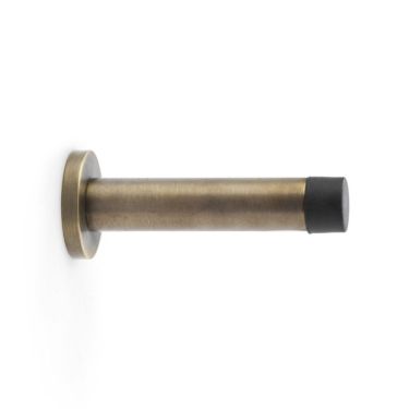 Click Here To Enlarge This Photo Of AW616AB - Alexander & Wilks Projection Cylinder Doorstop on Rose 80mm - Antique Brass