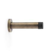 AW616AB - Alexander & Wilks Projection Cylinder Doorstop on Rose 80mm - Antique Brass