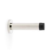 AW616PN - Alexander & Wilks Projection Cylinder Doorstop on Rose 80mm - Polished Nickel