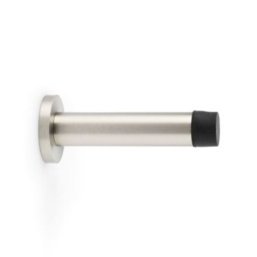 Click Here To Enlarge This Photo Of AW616SN - Alexander & Wilks Projection Cylinder Doorstop on Rose 80mm - Satin Nickel