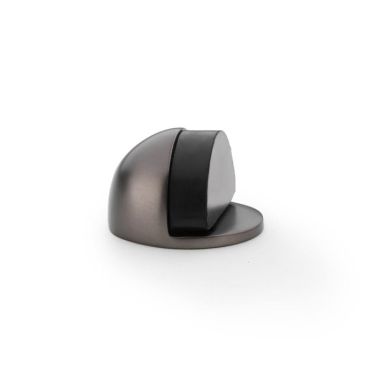 Click Here To Enlarge This Photo Of AW631DBZ - Alexander & Wilks Floor Mounted Oval Shielded Doorstop 45mm - Dark Bronze