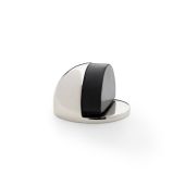 AW631PN - Alexander & Wilks Floor Mounted Oval Shielded Doorstop 45mm - Polished Nickel