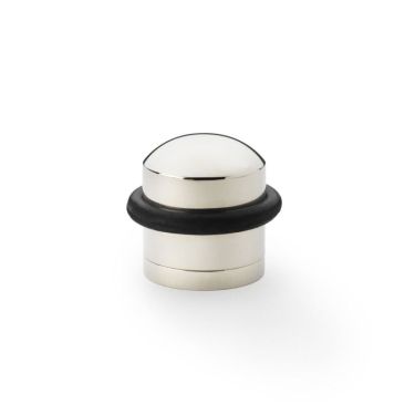 Click Here To Enlarge This Photo Of AW638PN - Alexander & Wilks Dome Top Floor Mounted Door Stop - Polished Nickel