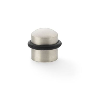 Click Here To Enlarge This Photo Of AW638SN - Alexander & Wilks Dome Top Floor Mounted Door Stop - Satin Nickel