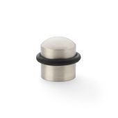 AW638SN - Alexander & Wilks Dome Top Floor Mounted Door Stop - Satin Nickel